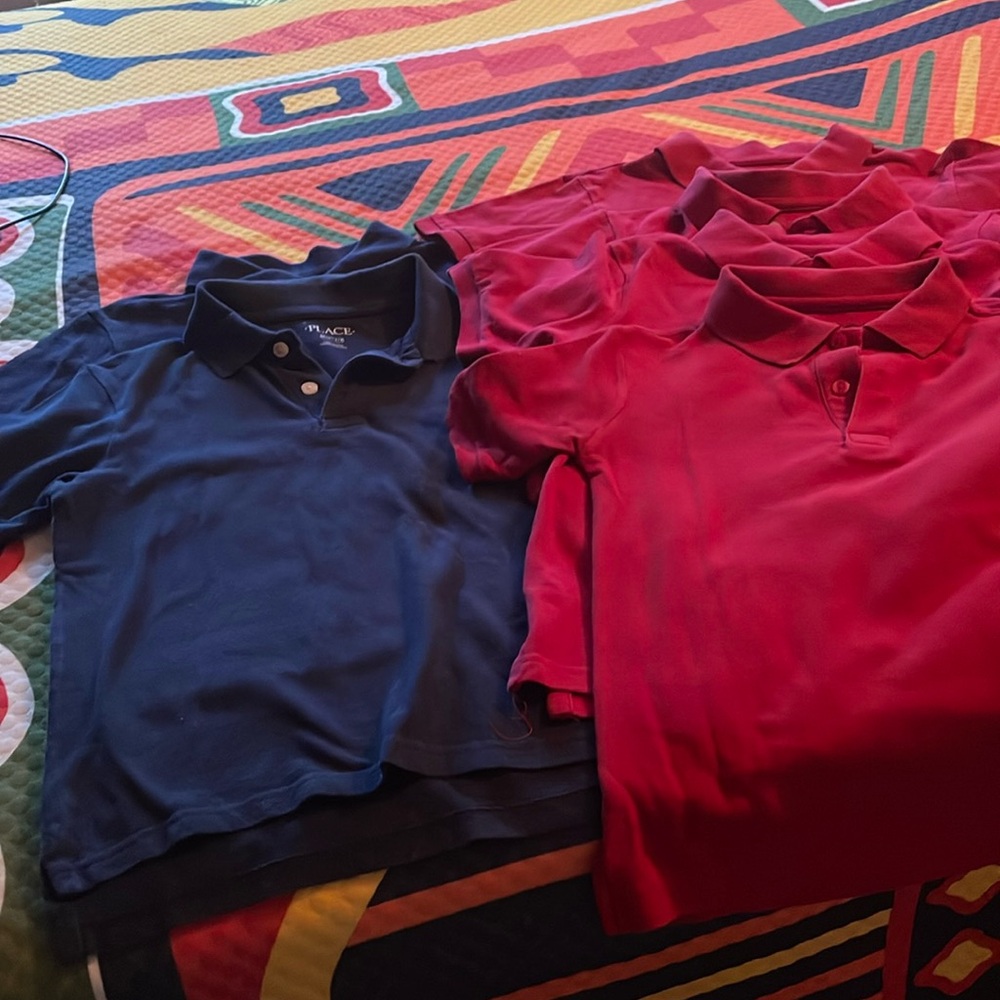 7 uniform polo shirts